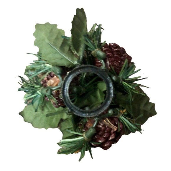 Vintage Pinecone Candle Holders Christmas Decor Centerpiece Holiday Pair Plastic - Picture 9 of 11